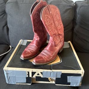 Red, cowboy boots for women